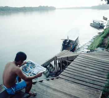 Boat keeper, Amazon, Peru