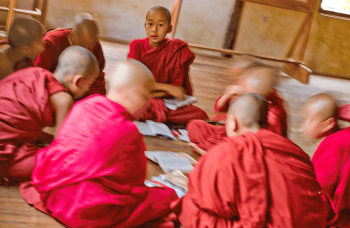 Inle Lake novice monks