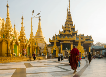 Shwedagon Pagoda temple , Rangoon